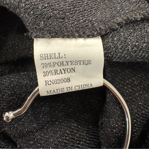 Lena Gabrielle Elegant Black Midi Skirt Pleated Swing Fringe Boho Lagenlook 10 - Picture 9 of 9